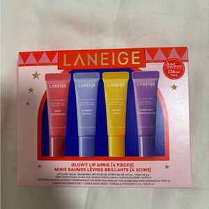 LANEIGE Glowy Lip Minis Set - Berry, Blueberry, Mango, Gummy Bear
